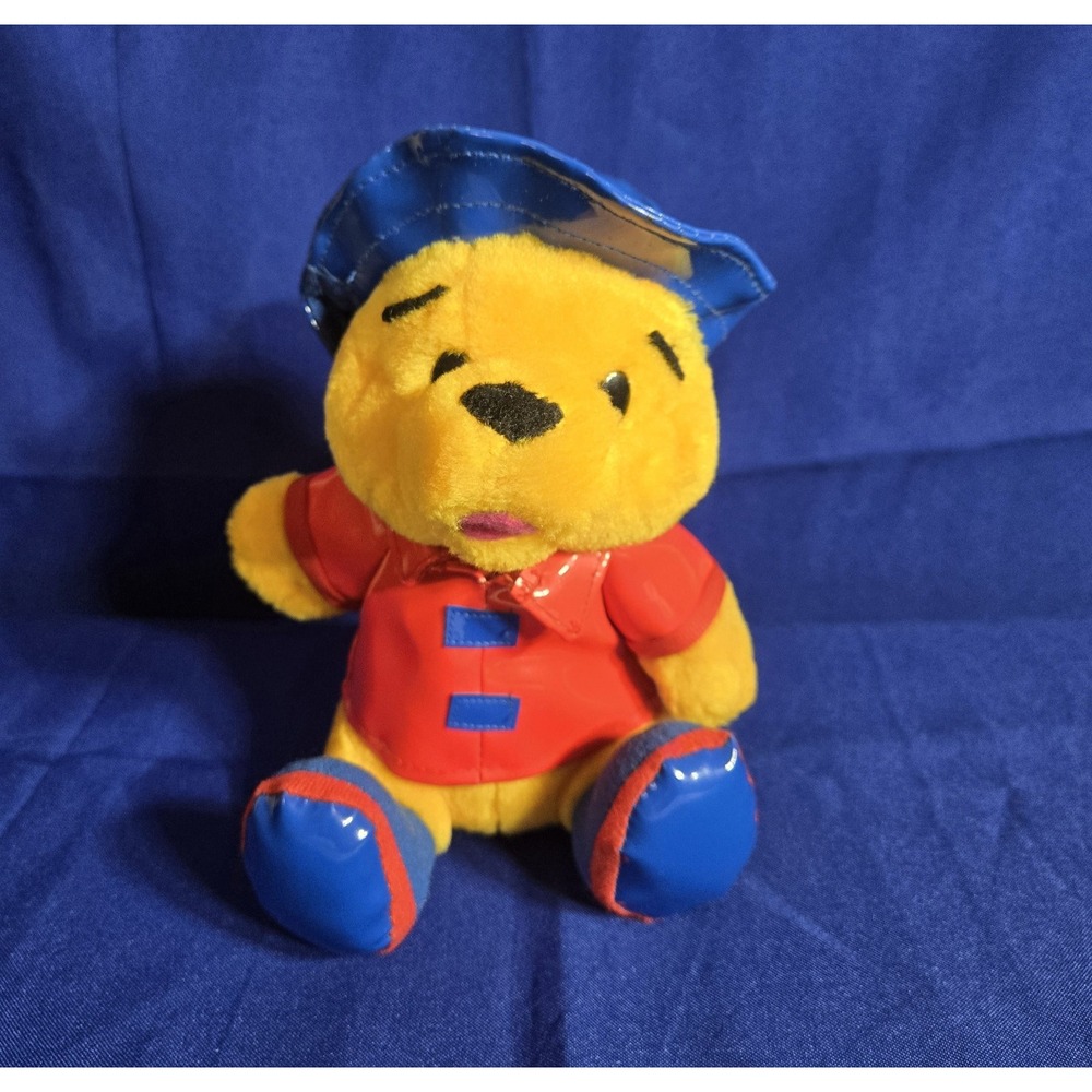 Vintage Classic Toy Co Winnie The Pooh In Red Raincoat